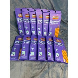 Up & Up Sharpened #2 Pencils 24 Count With Sharpener Bulk Lot 12 Packs